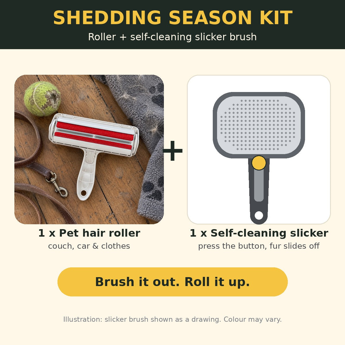 Self-Cleaning Pet Hair Roller: Couch, Car & Clothes